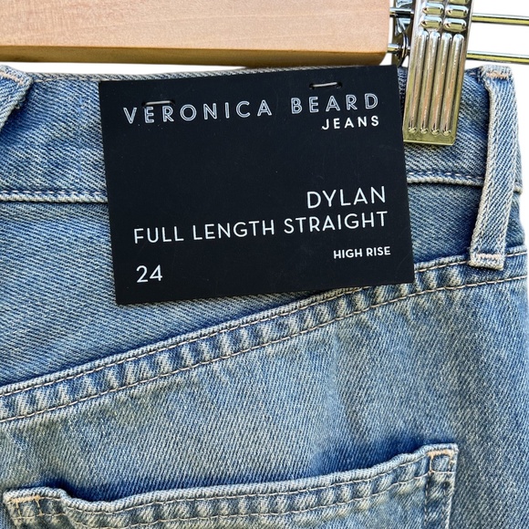 NWT Veronica Beard Dylan Straight Leg Step Hem Jeans in Sunset Pier Size 24 - Picture 13 of 15